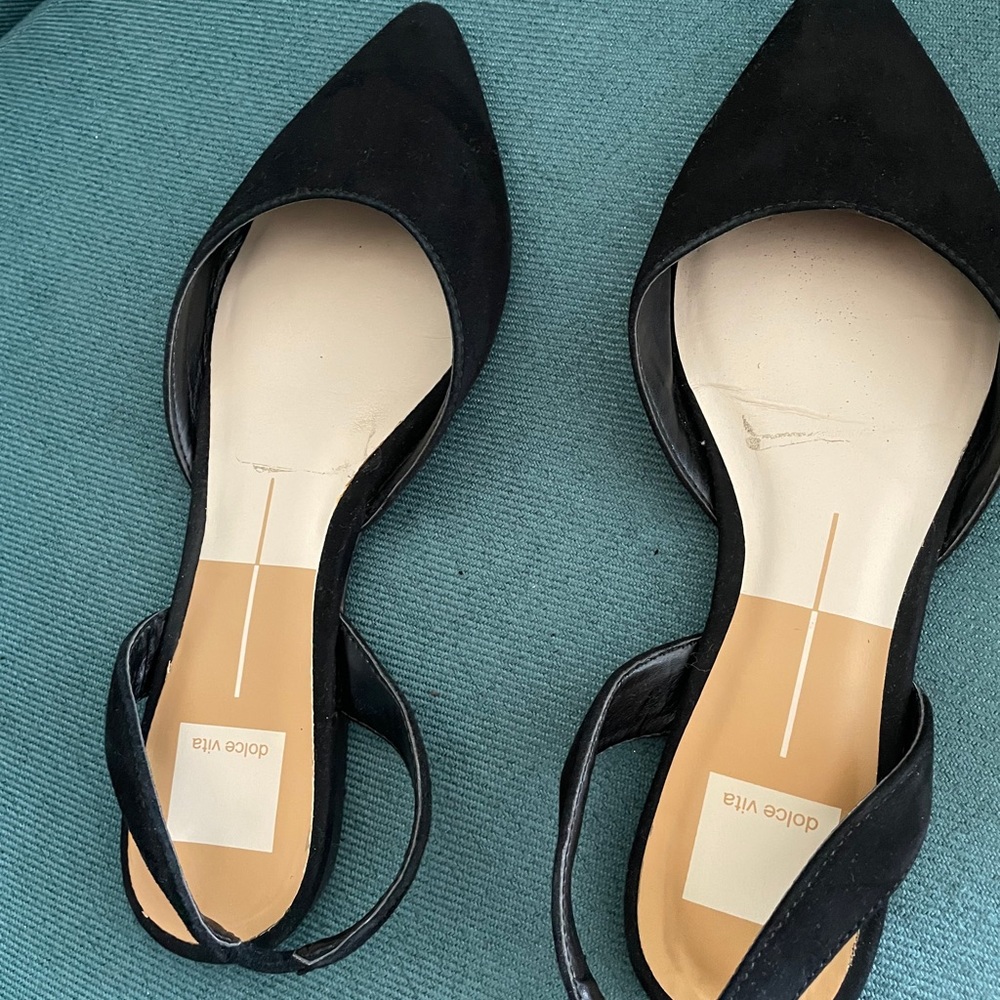 Genuine black suede shoes